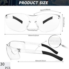 Safety Glasses for Men Women ANSI Z87.1 Safety Glasses Bulk Protective Eyewea…