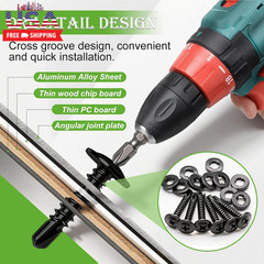 230PCS #8 Self Tapping Screws for Metal,410 Stainless Steel Self Drilling Screws