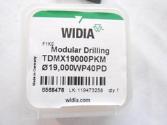 NEW WIDIA SOLID CARBIDE MODULAR DRILL TIP TDMX 19000, 19MM DIAMETER WP40PD GRADE