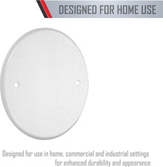 4-Inch Box Mount Round Blank Plate in White – Durable and Paintable