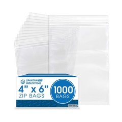 Spartan Industrial – 4” X 6” (1000 Count) 2 Mil Clear Reclosable Zip