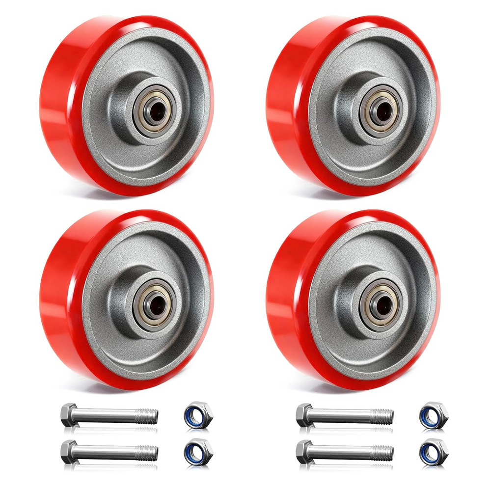 3 Inch Caster Wheels, Polyurethane on Cast Iron Wheel – Heavy Duty Caster