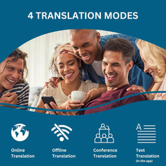 Enence PRO Language Translator Device, Real-Time Voice Translation, Instant Pock