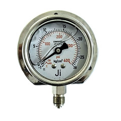 “Ji” Economical Compound Gauge, 2.5″ Dial, -1 to 28 Kg/Cm², Bottom Entry, SS