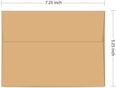 A7 Printable Brown Kraft Envelopes 5×7 250 Pack, Ohuhu A7 5-1/4 x 7-1/4 Inch