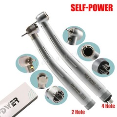 2/4Hole Dental High Speed LED Handpiece Fiber Optic E-generator Push Button USA