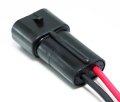 2-Pin Metri-Pack 630 Series 12 AWG, 46amp Female to Male PIGTAIL 12″ Lead