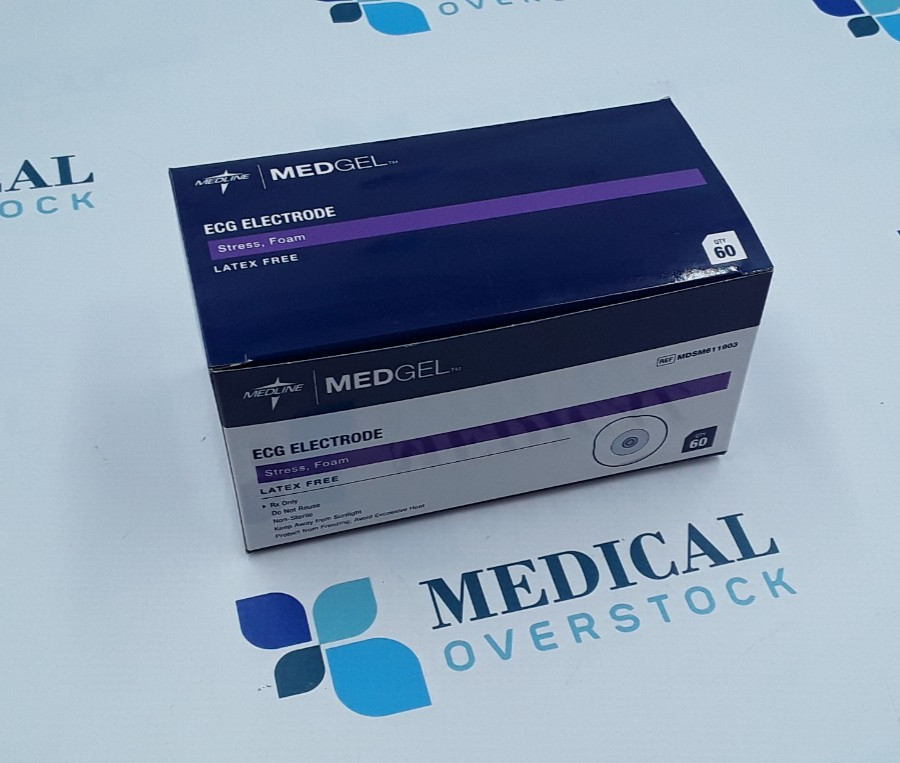 Medline MedGel ECG Electrode Stress Foam REF MDSM611903 Box of 60