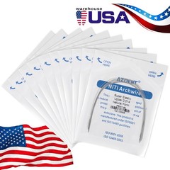 AZDENT Orthodontic Dental Brackets Roth MBT.022/.018 Hooks/Niti Round Arch Wire