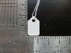 Blank White Merchandise Price Tags w/ String Retail Jewelry Strung Large Small