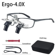 48° Ergo Dental Loupes 4X 5X 6X Magnifier Glass Adjustable