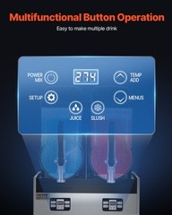 VEVOR Tank Commercial Slushy Machine Margarita Smoothie Frozen Drink Maker