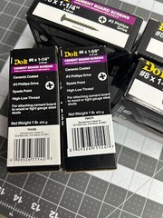 5 LB Pounds Do It Cement Board Screws #8 X 1-1/4″ Phillips head Ceramic Spade Pt