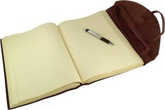Large 9×12 Inch Rustic Leather Journal with Strap Closure by Rustic Ridge