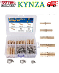 32PCS Brass Hose Barb Fittings Barb Splicer Mender Hose Fittings Kit 3/16″ 1/4″