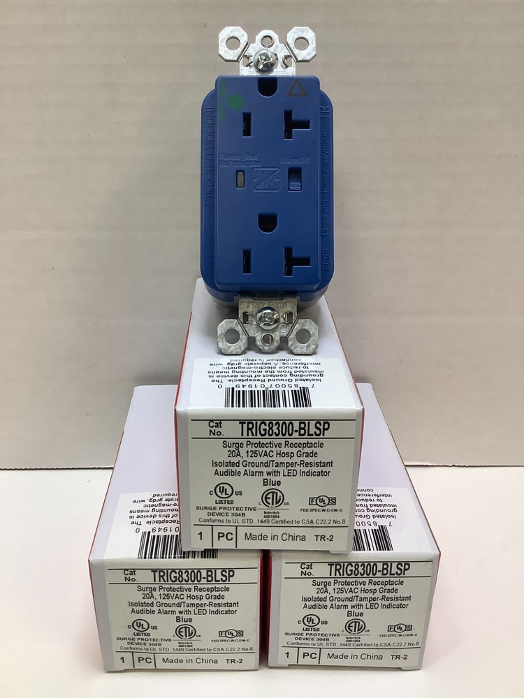 Pass Seymour TRIG8300-BLSP Tamper Resistant Surge Protective Receptacle 20A 125V