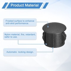28Pcs 11mm(7/16″) Flush Type Panel Round Snap in Fastener, Black