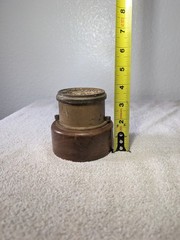Antique Brass Neptune Meter Co. Trident Water Meter NEW YORK On Wood Base