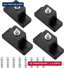 4 Pack Rubber Vibration Isolator Mounting Bracket with 8 Expansion Screws & 4 Sh