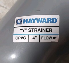 NEW Hayward YS20400S 4″ CPVC Y Strainer SOC FPM