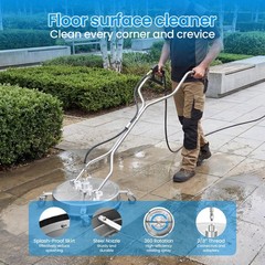 24″ Pressure Washer Surface Cleaner With Dual Handle 4000 PSI 3/8″ Quick Connect