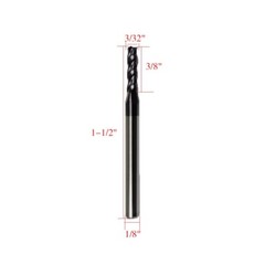 5 PCS 3/32″ 4 FLUTE CARBIDE END MILL – TiALN COATED USA Free shipping！