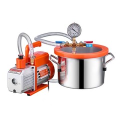 Uimoso 1.5 Gallon Vacuum Chamber 3.5CFM Single Stage Pump Degassing Chamber Kit