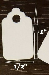 1000 Blank White Price Tags Size 1 Jewelry No String Unstrung Small 1/2″ x 1″
