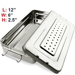 Surgical Dental Instrument Box Cassette Autoclave Sterilization Container 12”