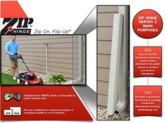 Zip Hinge – 6 Pack 2-6 Pack Set Downspout Gutter Hinge – Fits 2X3 3X4 5 Inch 6