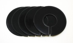 Black Round Plastic Blank Rack Size Dividers – Multi-Pack