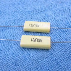 Qty 2 4uF 100V Metalized Polyester Film Speaker Crossover Capacitor
