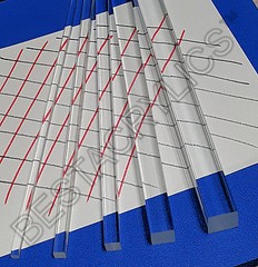 2 Pcs 1/2” x 1/2″ x 18” LONG SQUARE CLEAR ACRYLIC PLEXIGLASS LUCITE ROD .50 INCH