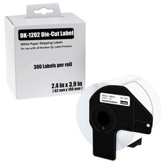 4 Roll Die-Cut Address Labels 2.4” x 3.9” (62 mm x 100 mm) for Brother QL-1050