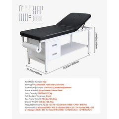 Uimoso Medical Exam Table with Storage Drawers and Shelf for Clinics