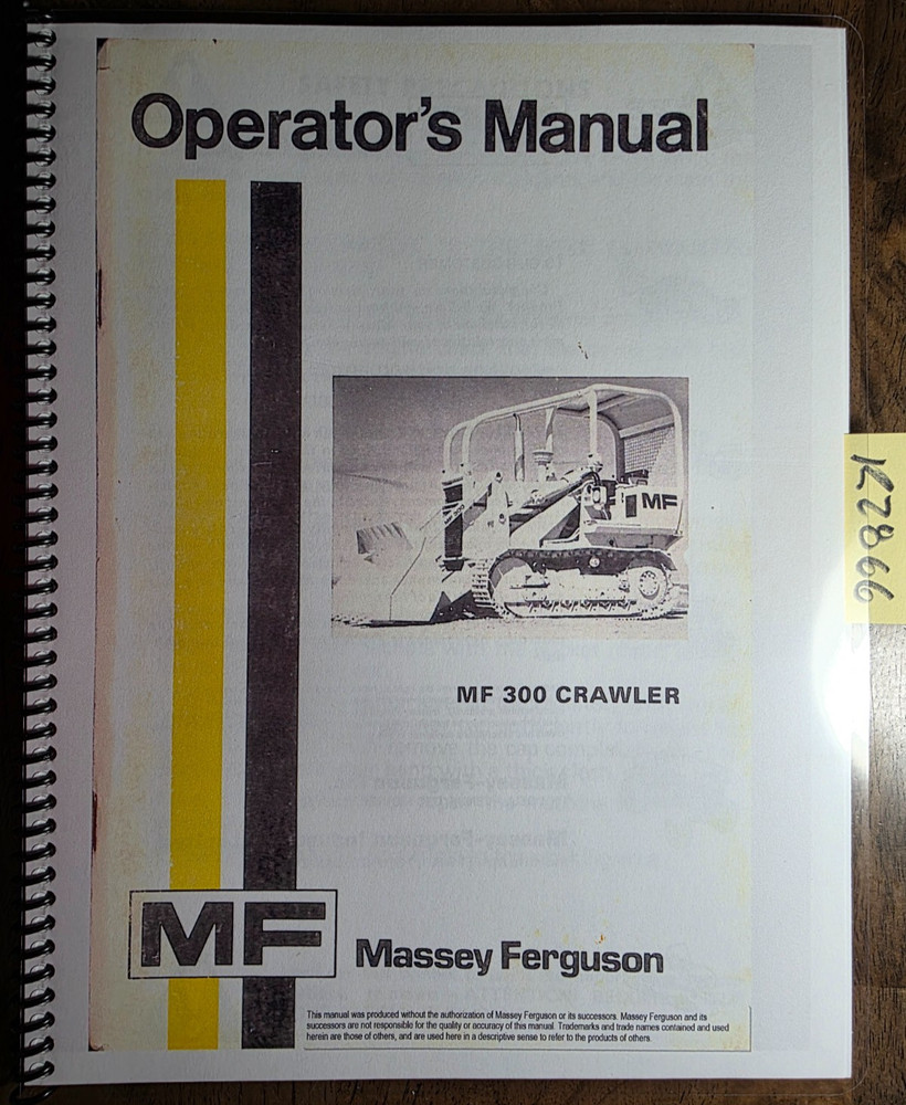 Massey Ferguson MF 300 Crawler Owner’s Operator’s Manual 1436 304 M1 5/74