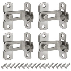 Jiozermi 4 Pcs 90 Degree Right Angle Door Latch with Screws, Sliding Door Loc…