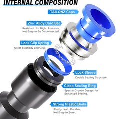 50Pcs Straight Push Connectors Quick Release Connect Air Line Pneumatic Fittings