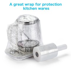 Mini Clear Stretch Wrap Film 5″ x 1000ft, 80 Gauge Thick, Self-Adhering for Movi
