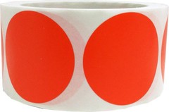 Circle Dot Stickers | 2″ Inches Round – 500 Pack | Pick One Color