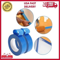 3 Rolls Blue Painter’s Tape 2 Inch x 60 Yards 5.5 Mil Masking Tape Clean Removal