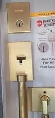 Kwikset Prava Front Door Lock Handleset Deadbolt Entry Lever Handle Satin Brass
