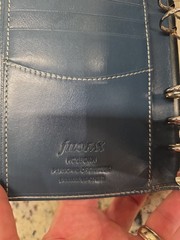 Filofax Holborn Personal Size Blue Deluxe Leather Ring Organizer / Planner