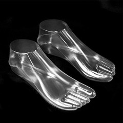 1 Pair Female Feet Mannequin Foot Thong Clear Sandal Shoes Model Display Tool