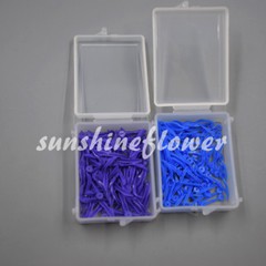 100 Pcs Dental Poly-wedge Available Plastic With Holes Disposable Wave Shape