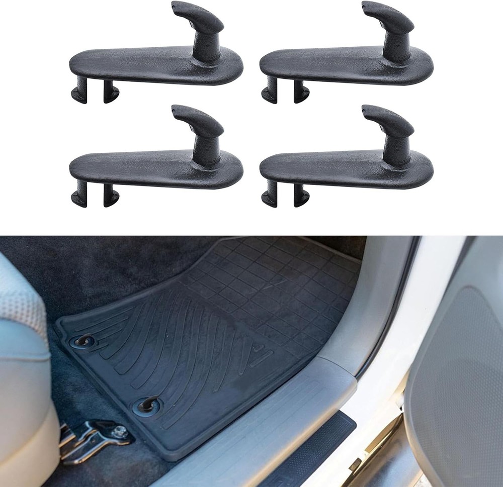 4PCS Car Floor Mat Clips, Car Mat Hook, Carpet Mat Fixing Buckles Hooks Replacem