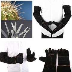 Long Sleeve Thick Leather Animal Handling Glove Anti Scratch Protective Glove…