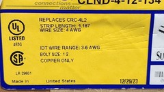 Ilsco CLND-4-12-134 2-Hole 1/2″ x 1-3/4″ Compression Lugs, 3-6 AWG (Qty 20)