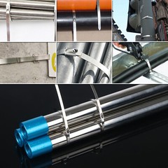 100PCS 150mm Metal Zip Ties Stainless Steel Heavy Duty Self-Locking Cable Ties