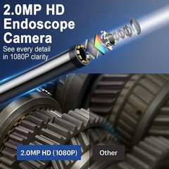 Boroscopio, Camara Endoscopica Hd 1080P Con Luz, Inspeccion De Pantalla De 4…